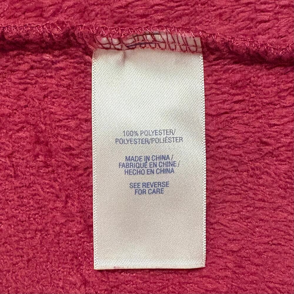 Nautica Plush Burgundy Long Robe S/M Shawl Collar Pockets (No Belt) - Picture 9 of 10